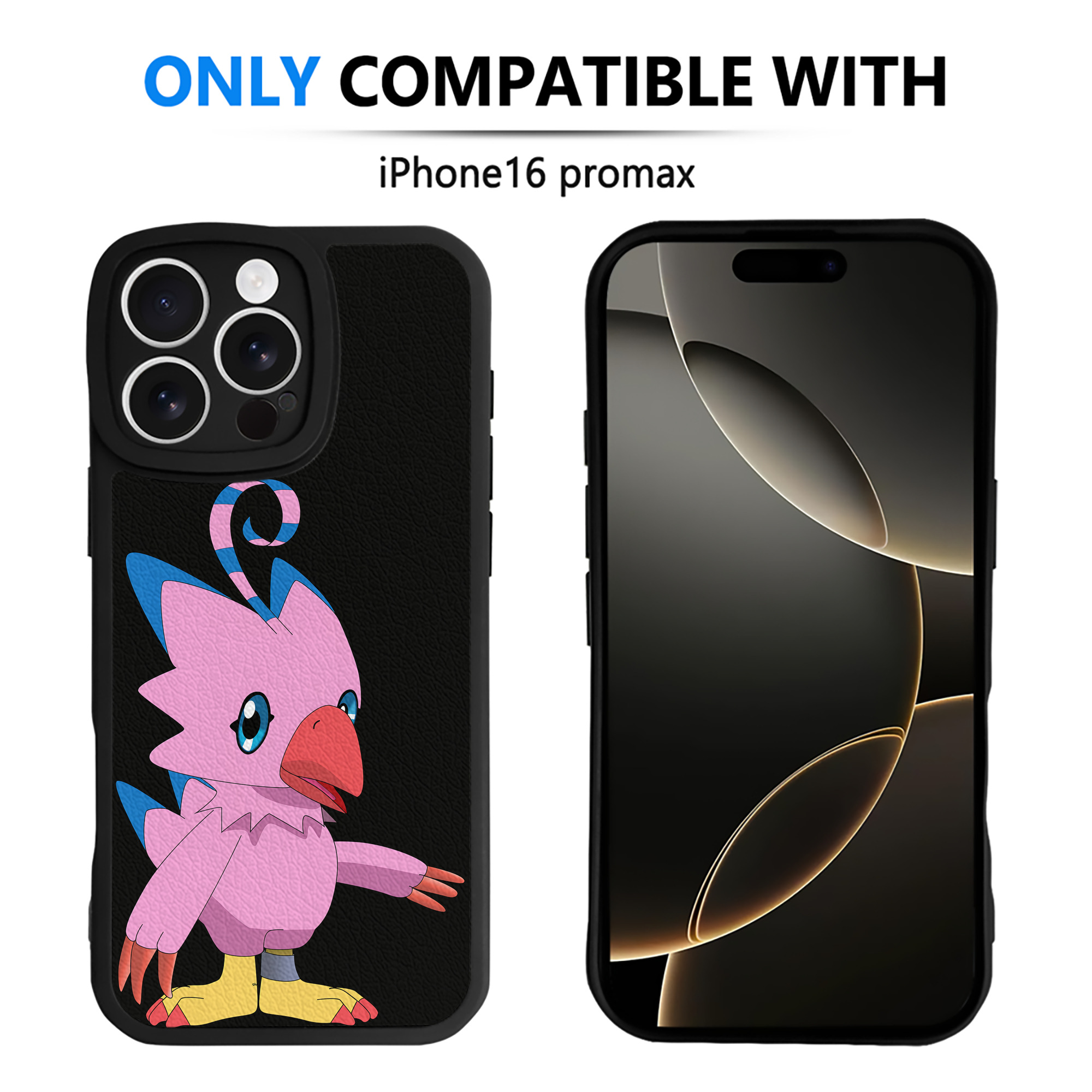 （画像用） Digimon デジタルモンスター/デジモン 【iPhone 16シリーズ対応】シリコンスマホケース（レザー調） 材質：シリコン